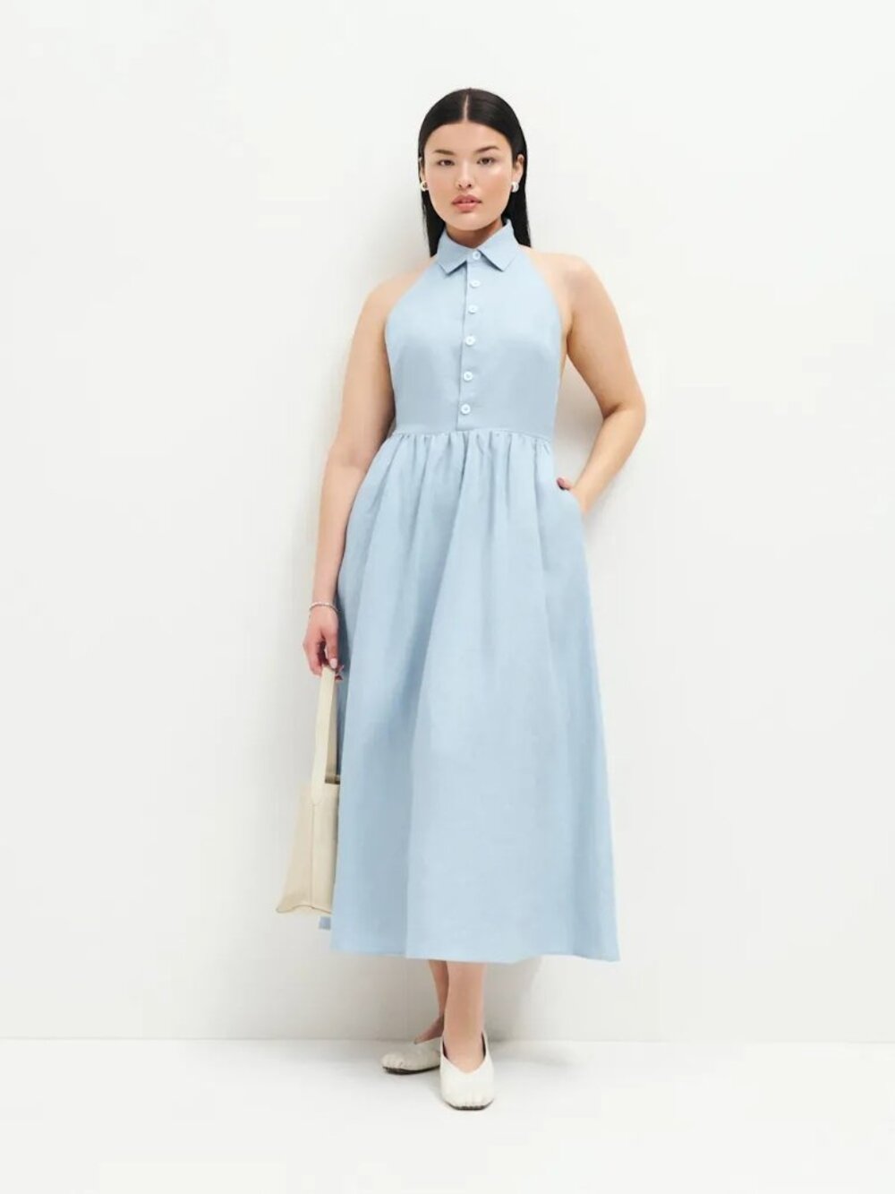Reformation Tace Linen Dress - PETITE (hemmed)